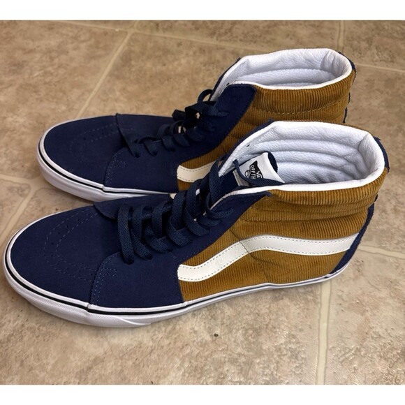 Men’s Vans New - Size 11 Blue & Tan Corduroy - Picture 2 of 4